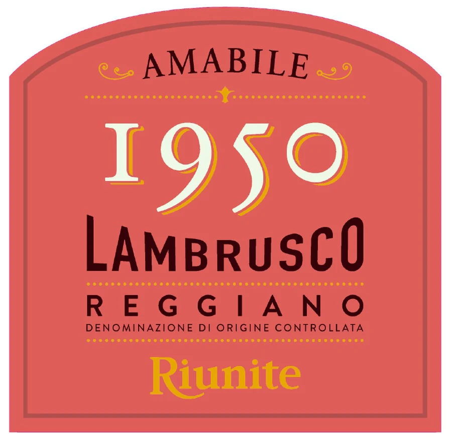 Lambrusco Reggiano Doc amabile "1950" 酒款酒标(Luca Maroni 官方酒款成绩页)