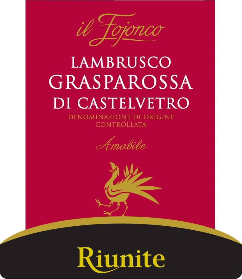 Lambrusco Grasparossa di Castelvetro Doc Amabile "Il Fojonco" 酒款酒标(Luca Maroni 官方酒款成绩页)